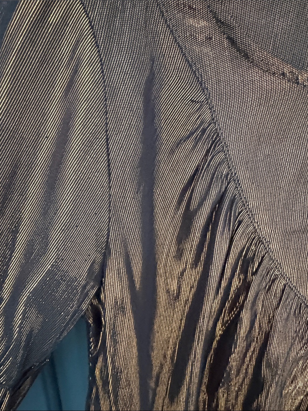 Amandine Shimmery Bronze Peasant Blouse View 4